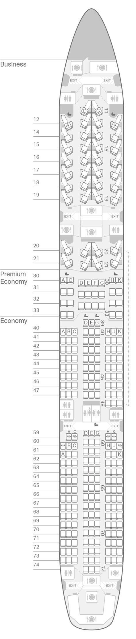 a350-900 seat map cathay pacific|Seat Map Cathay Pacific Airbus A350.